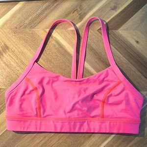 Lululemon sports bra - neon coral - size 6